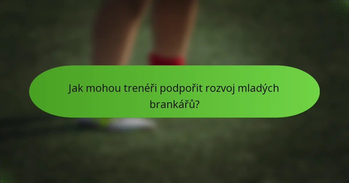 Jak mohou trenéři podpořit rozvoj mladých brankářů?